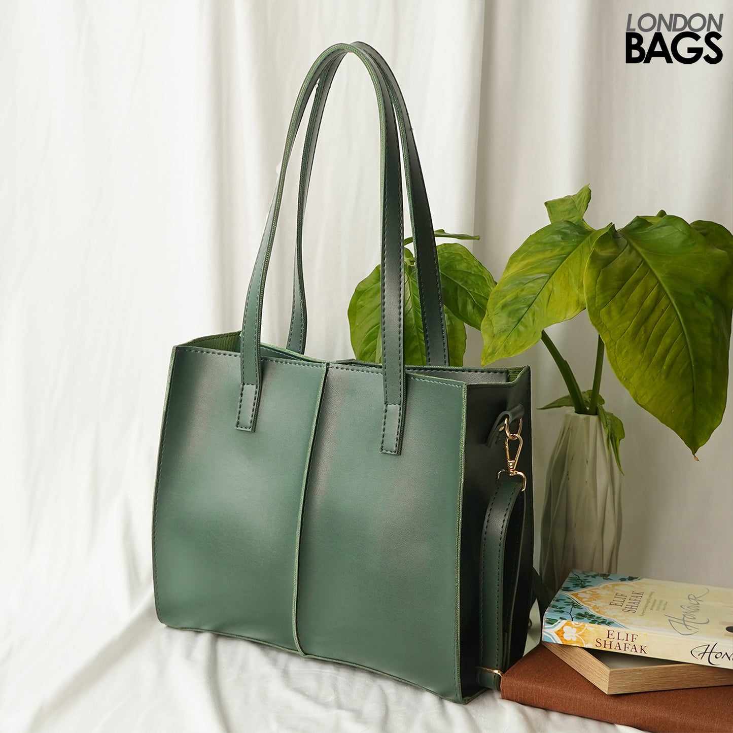 Work tote Bag set of 3 Green