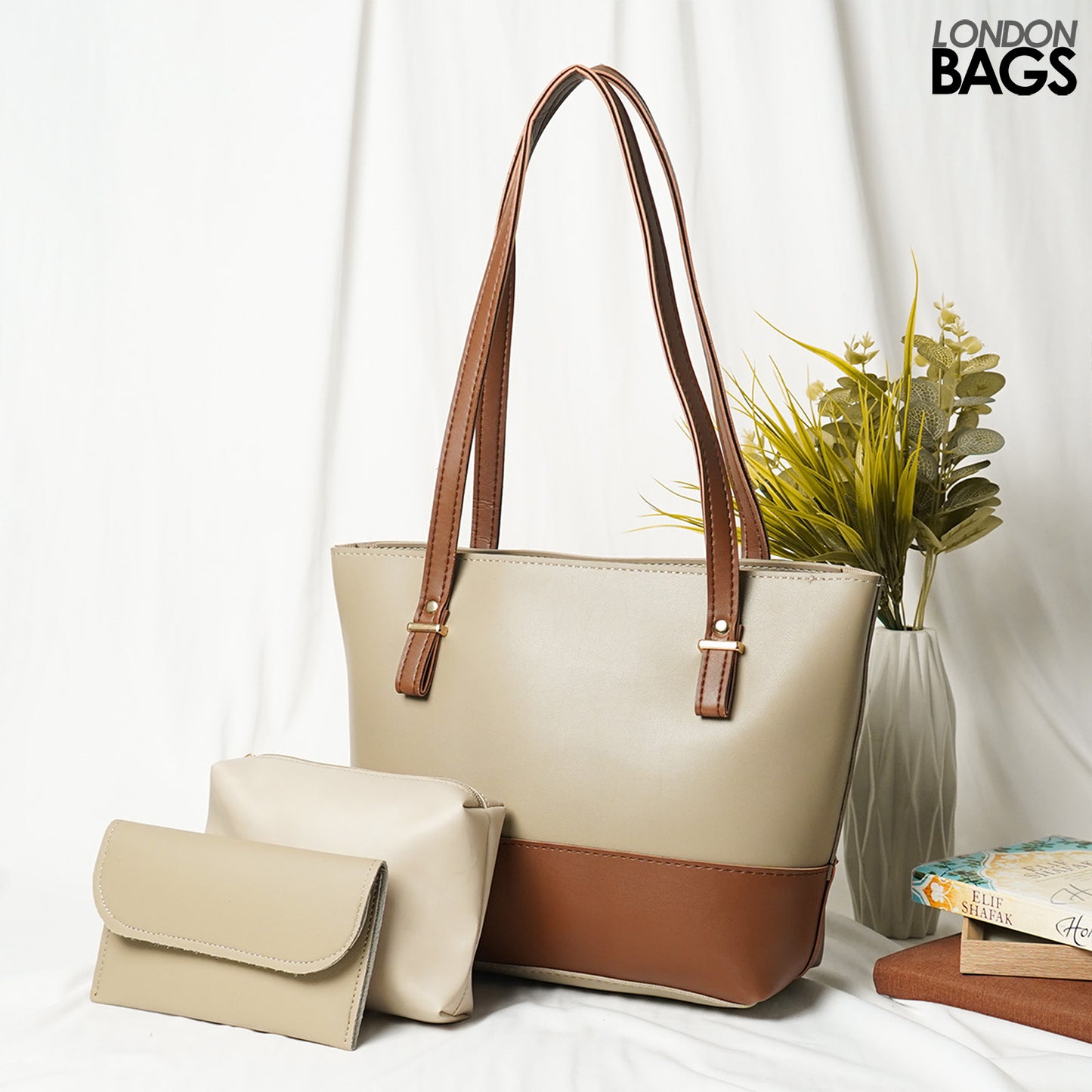 GRACE 3 PCS BEIGE / BROWN