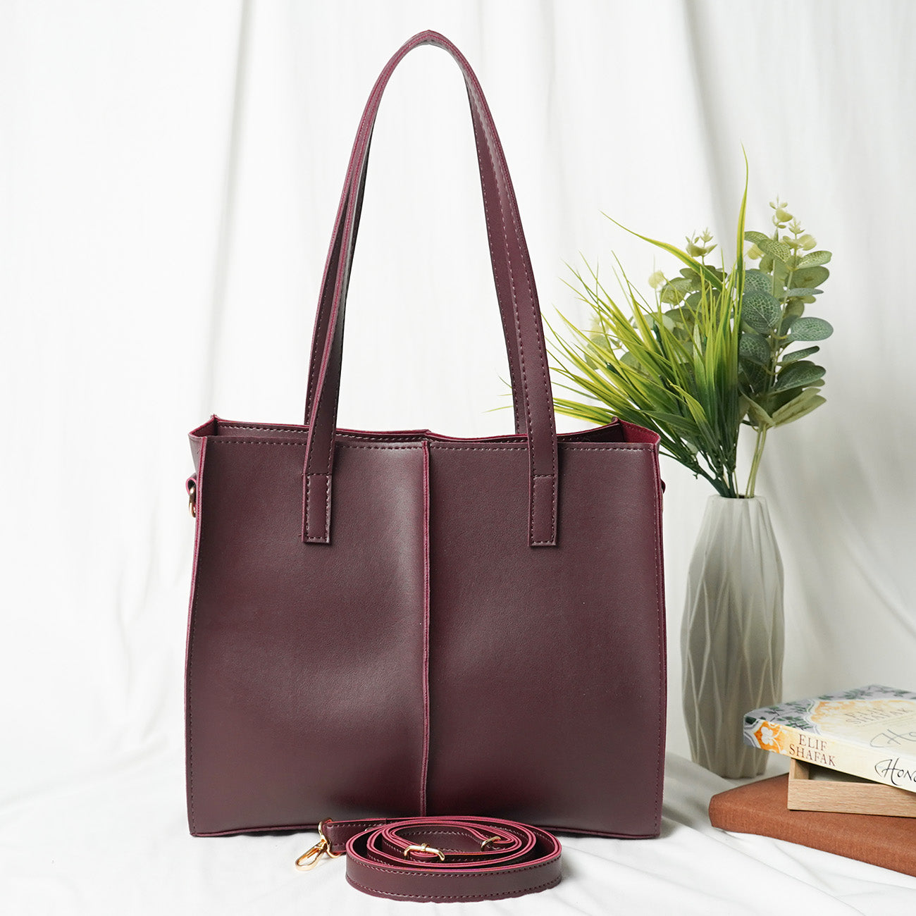 Work tote Bag set of 3 Maroon
