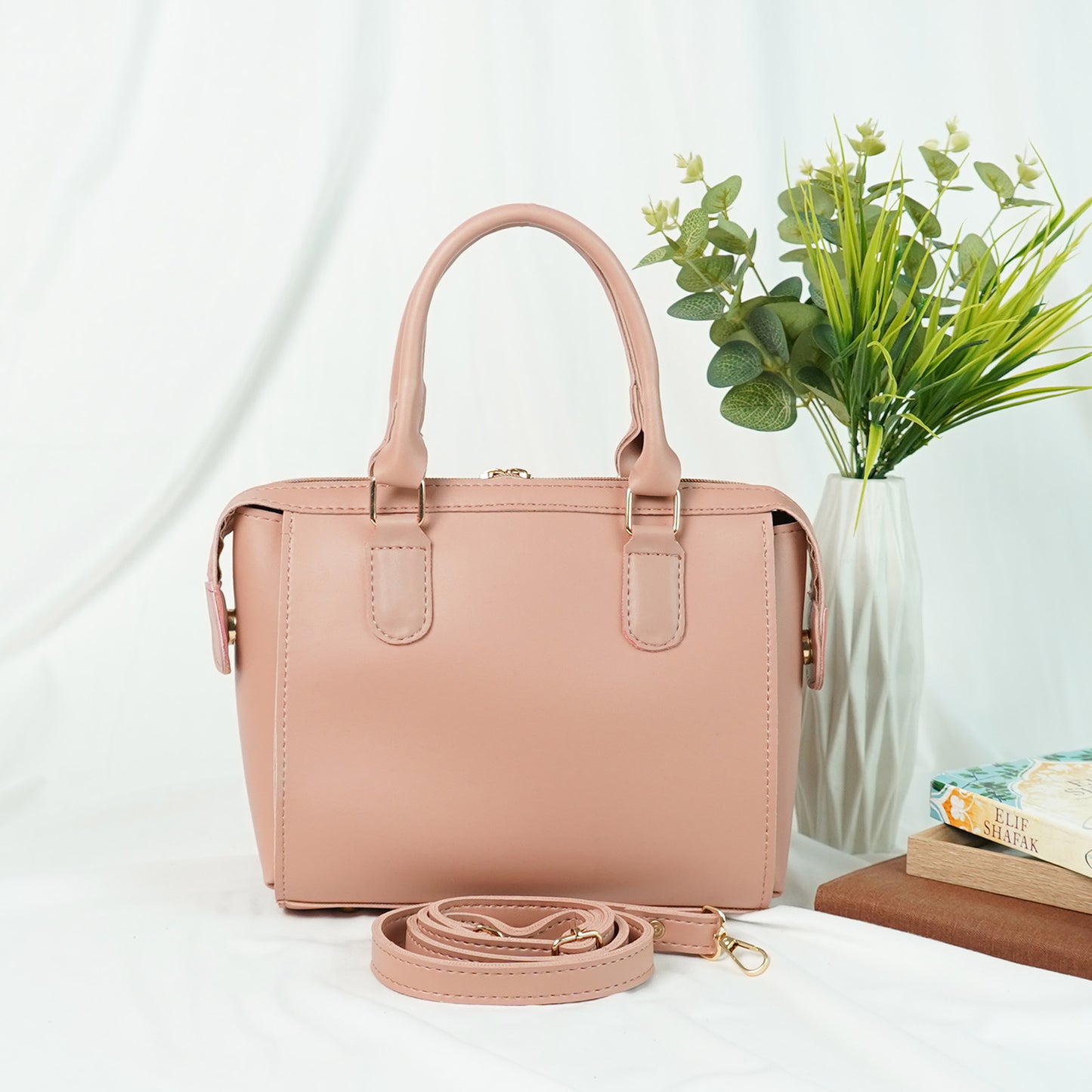 Olive Bag Set of 3 Peach