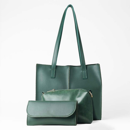 Work tote Bag Set of 3 Green