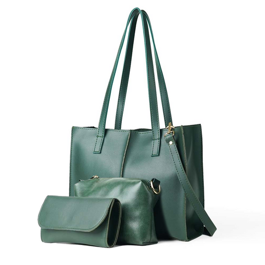 Work tote Bag Set of 3 Green