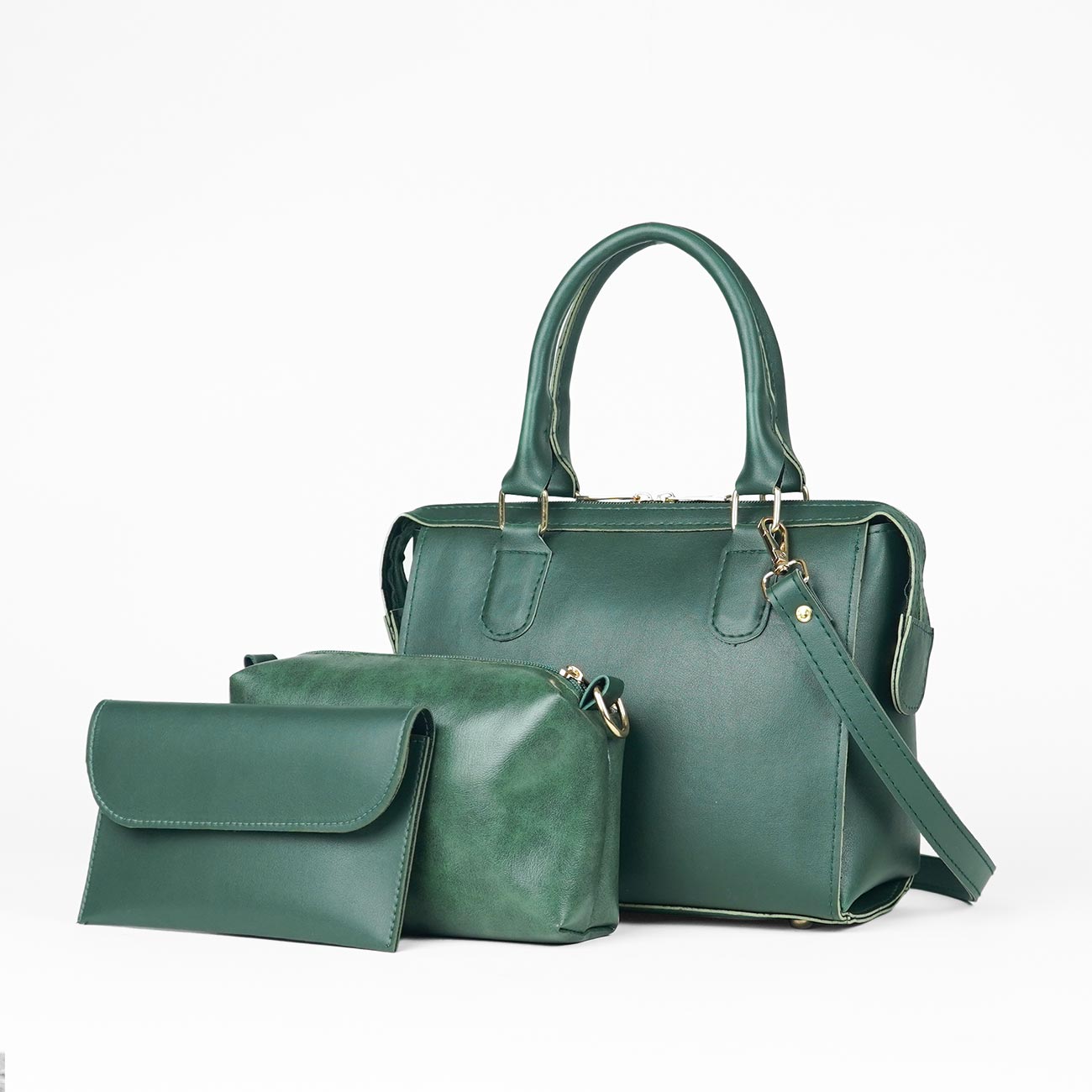 Olive Bag Set of 3 Green