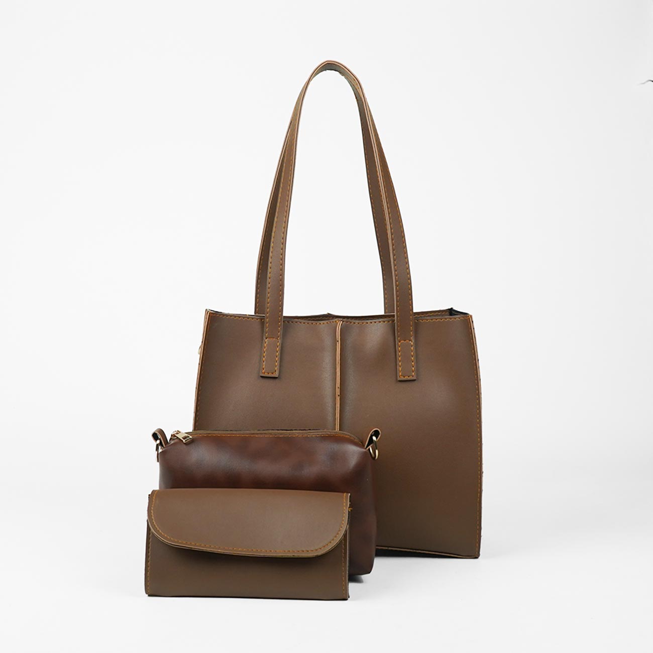 Work tote Bag Set of 3 Brown