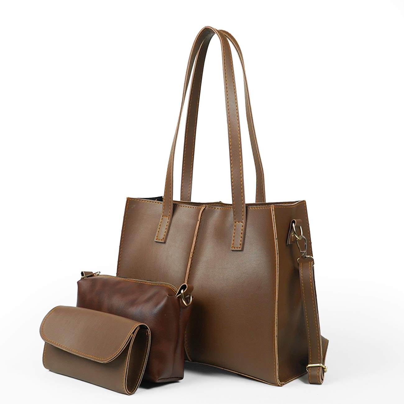 Work tote Bag Set of 3 Brown