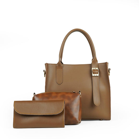 Posh set of 3 Bag brown